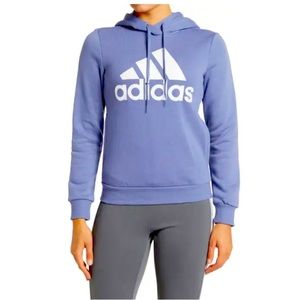 Adidas Logo Violet Lilac Pullover Hoodie XS NWT